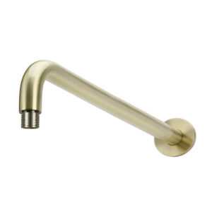 Meir - MA09-400-PVDBB- Round Wall Shower Curved Arm 400mm - PVD Tiger Bronze