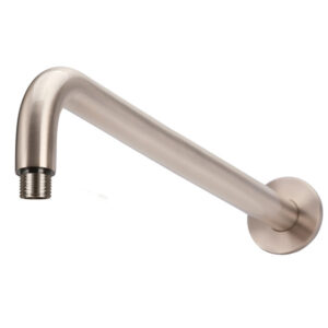 Meir - MA09-400-CH - Round Wall Shower Curved Arm 400mm - Champagne