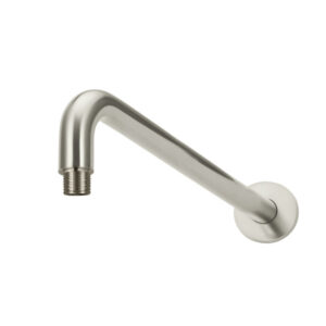 Meir - MA09-400-PVDBN - Round Wall Shower Curved Arm 400mm - PVD Brushed Nickel