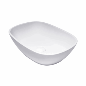Turner Hastings - TitanCast - MA490BA - Maldon 49 x 35 TitanCast Solid Surface Above Counter Basin - Satin Silk White
