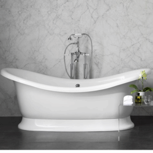 Victoria + Albert - Marlborough - MAR-N-SW-NO + MAR-B-SW - Freestanding Bath 1900mm with QUARRYCAST™ Base