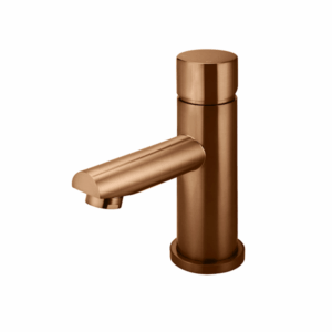 Meir - MB02PN-PVDBZ - Round Pinless Basin Mixer - PVD Lustre Bronze