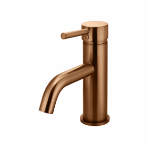 Meir - MB03-PVDBZ - Round Basin Mixer Curved - PVD Lustre Bronze