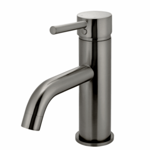 Meir - MB03-PVDGM - Round Basin Mixer Curved - Shadow Gunmetal