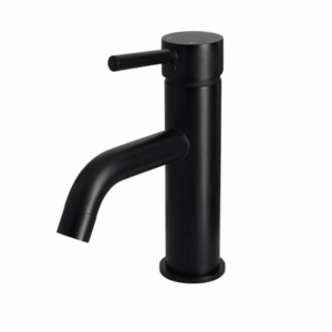 Meir - MB03 - Round Basin Mixer Curved - Matte Black