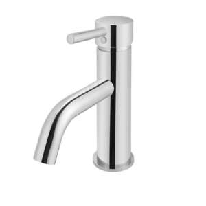 Meir - MB03-C - Round Basin Mixer Curved - Polished Chrome