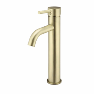 Meir - MB04-R3-PVDBB - Round Tall Basin Mixer Curved - PVD Tiger Bronze