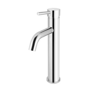 Meir - MB04-R3-C - Round Tall Basin Mixer Curved - Polished Chrome