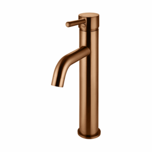 Meir - MB04-R3-PVDBZ - Round Tall Basin Mixer Curved - PVD Lustre Bronze
