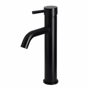 Meir - MB04-R3 - Round Tall Basin Mixer Curved - Matte Black