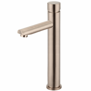 Meir - MB04PN-R2-CH - Round Pinless Tall Basin Mixer - Champagne