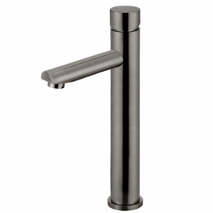 Meir - MB04PN-R2-PVDGM - Round Pinless Tall Basin Mixer - Shadow Gunmetal