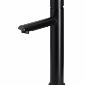Meir - MB04PN-R2 - Round Pinless Tall Basin Mixer - Matte Black