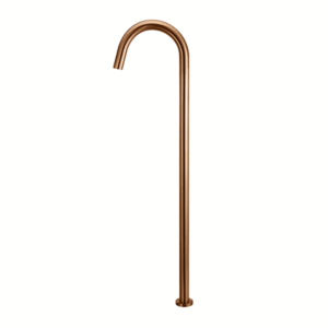 Meir - MB06-PVDBZ - Round Freestanding Bath Spout - PVD Lustre Bronze
