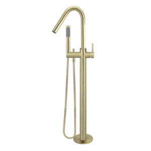 Meir - MB09-PVDBB - Round Freestanding Bath Spout & Hand Shower - PVD Tiger Bronze