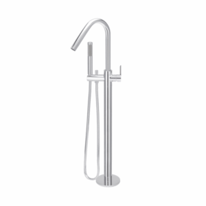 Meir - MB09PD-C - Round Paddle Freestanding Bath Spout & Hand Shower - Polished Chrome