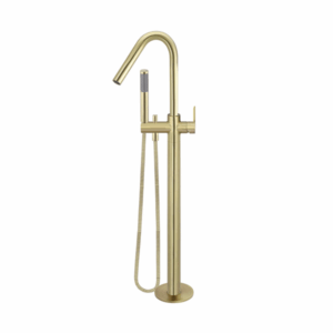 Meir - MB09PD-PVDBB - Round Paddle Freestanding Bath Spout & Hand Shower - PVD Tiger Bronze