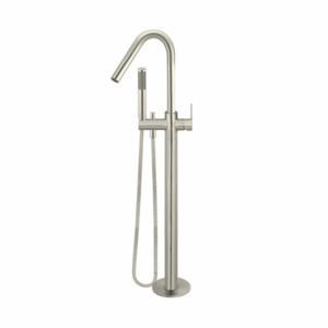 Meir - MB09PD-PVDBN - Round Paddle Freestanding Bath Spout & Hand Shower - PVD Brushed Nickel