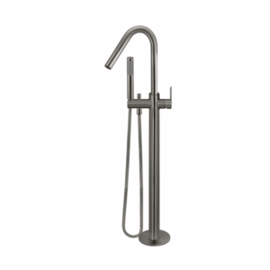 Meir - MB09PD-PVDGM - Round Paddle Freestanding Bath Spout & Hand Shower - Shadow Gunmetal