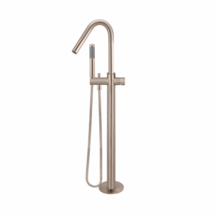 Meir - MB09PN-CH - Round Pinless Freestanding Bath Spout & Hand Shower - Champagne
