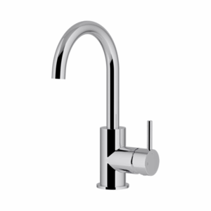 Meir - MB17-C - Round Gooseneck Basin Mixer - Polished Chrome