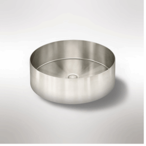 Meir - MBRP-380110-PVDBN - Round Steel Bathroom Basin 380mm - PVD Brushed Nickel