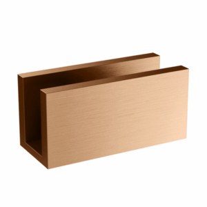Meir - MGA03N-PVDBZ - Glass Fixing U Bracket - PVD Lustre Bronze