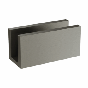 Meir - MGA03N-PVDGM - Glass Fixing U Bracket - PVD Shadow Gunmetal