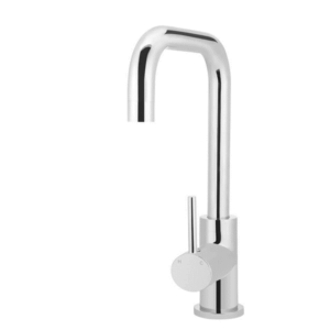 Meir - MK02-C - Round Kitchen Mixer Tap Curved - Polished Chrome