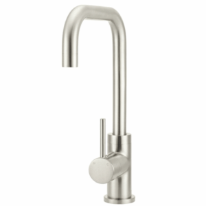 Meir - MK02-PVDBN - Round Kitchen Mixer Tap Curved - PVD Brushed Nickel