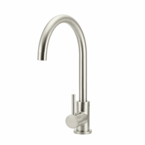 Meir - MK03-PVDBN - Round Kitchen Mixer Tap - Brushed Nickel