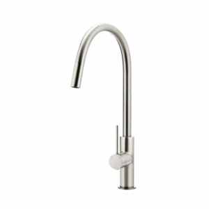 Meir - MK17-PVDBN - Piccola Round Pull Out Kitchen Basin Mixer Tap - Brushed Nickel