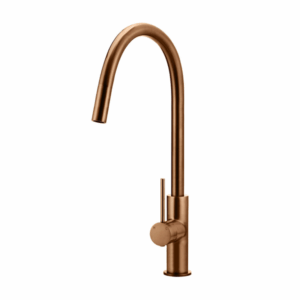 Meir - MK17-PVDBZ - Piccola Round Pull Out Kitchen Basin Mixer Tap - PVD Lustre Bronze