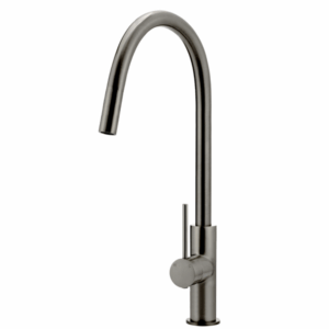 Meir - MK17-PVDGM - Piccola Round Pull Out Kitchen Basin Mixer Tap - Shadow Gunmetal