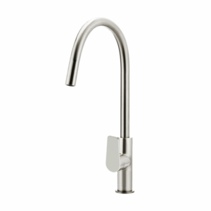 Meir - MK17PD-PVDBN - Round Paddle Piccola Pull Out Kitchen Mixer Tap - PVD Brushed Nickel