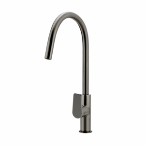 Meir - MK17PD-PVDGM - Round Paddle Piccola Pull Out Kitchen Mixer Tap - PVD Shadow Gunmetal