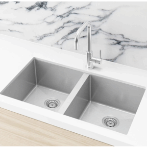 Meir -  MKSP-D760440-PVDBN - Lavello Kitchen Sink - Double Bowl 760 x 440 - PVD Brushed Nickel