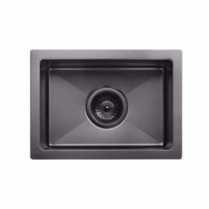 Meir - MKSP-S322222-PVDGM - Lavello Kitchen Sink - Bar Single Bowl 382 x 272 - PVD Gunmetal Black