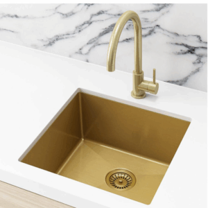 Meir -  MKSP-S450450-PVDBB - Lavello Kitchen Sink - Single Bowl 450 x 450 - PVD Brushed Bronze Gold