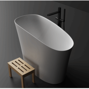 KasKadeStone - Monica - MONICA1200MW - Freestanding Soaker Stone Bath 1200 - Matte White