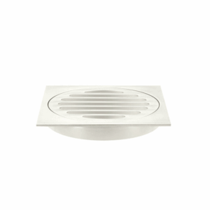 Meir - MP06-100-PVDBN - Square Floor Grate Shower Drain 100mm Outlet - PVD Brushed Nickel