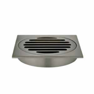 Meir - MP06-100-PVDGM - Square Floor Grate Shower Drain 100mm Outlet - Shadow Gunmetal