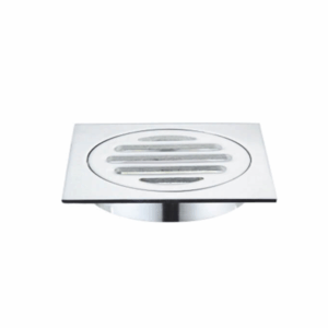 Meir - MP06-80-C - Square Floor Grate Shower Drain 80mm Outlet - Polished Chrome