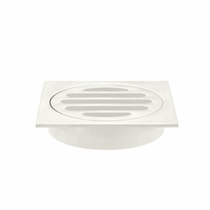 Meir - MP06-80-PVDBN - Square Floor Grate Shower Drain 80mm Outlet - PVD Brushed Nickel