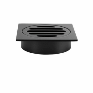 Meir - MP06-80 - Square Floor Grate Shower Drain 80mm Outlet - Matte Black