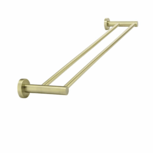 Meir - MR01-R-PVDBB - Round Double Towel Rail 600mm - PVD Tiger Bronze