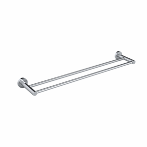 Meir - MR01-R-C - Round Double Towel Rail 600mm - Polished Chrome
