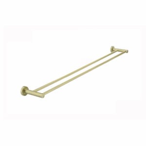 Meir - MR01-R90-PVDBB - Round Double Towel Rail 900mm - PVD Tiger Bronze