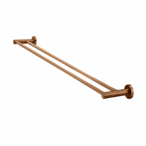 Meir - MR01-R90-PVDBZ - Round Double Towel Rail 900mm - Lustre Bronze