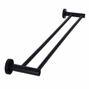 Meir - MR01-R90 - Round Double Towel Rail 900mm - Matte Black
